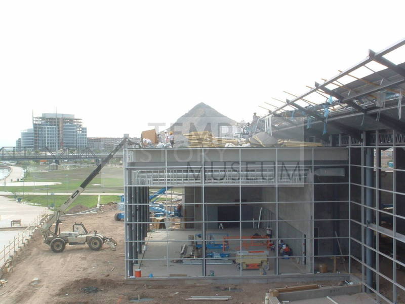 Tempe Center for the Arts construction photograph- Roof Construction