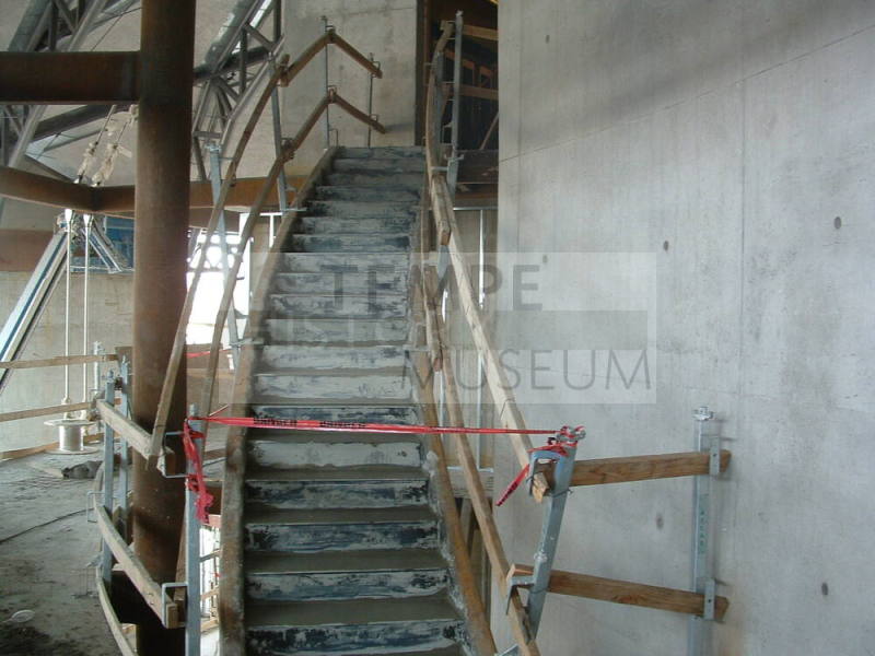 Tempe Center for the Arts construction photograph-Stairway Construction