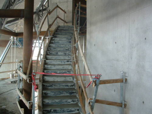 Tempe Center for the Arts construction photograph-Stairway Construction