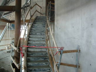 Tempe Center for the Arts construction photograph-Stairway Construction