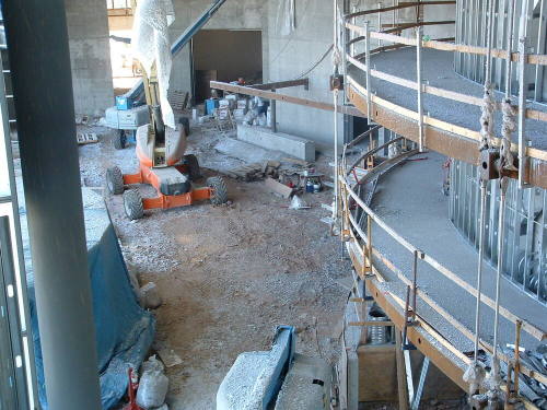 Tempe Center for the Arts construction photograph-Lobby Construction