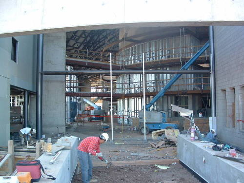 Tempe Center for the Arts construction photograph-Entryway Construction