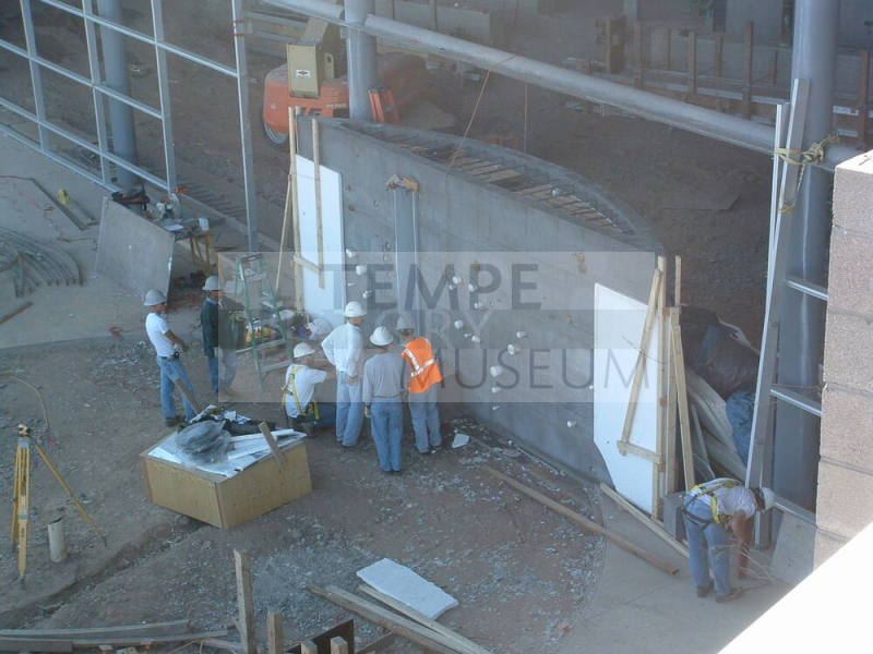 Tempe Center for the Arts construction photograph-Light Sculpture