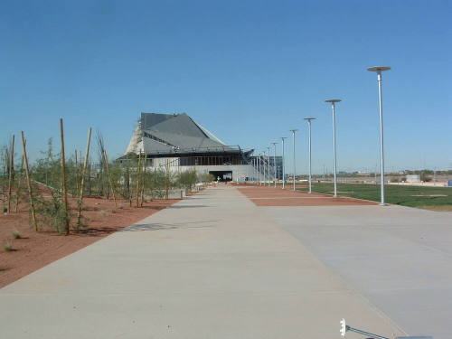 Tempe Center for the Arts construction photograph-Walkway to Building