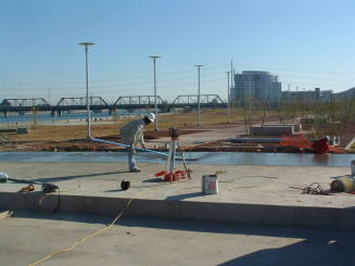 Tempe Center for the Arts construction photograph- Pouring Concrete