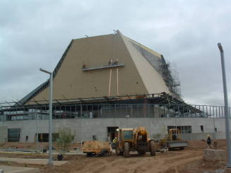 Tempe Center for the Arts construction photograph-Roof Construction