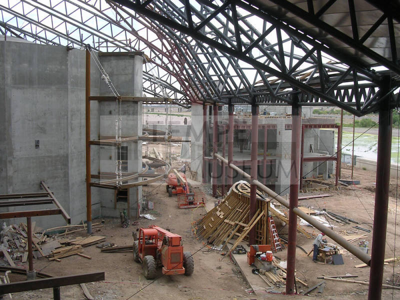 Tempe Center for the Arts construction photograph-Beginning of Lobby Construction