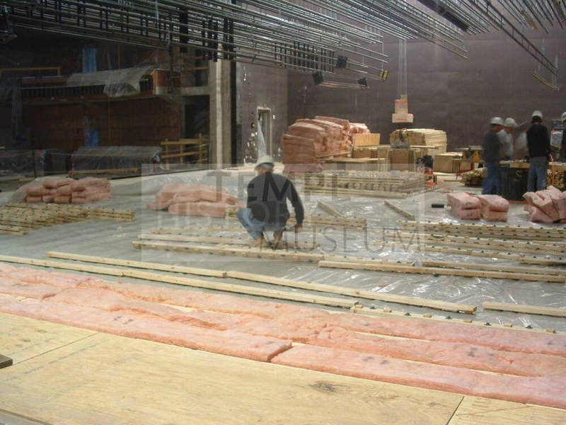 Tempe Center for the Arts construction photograph-Theater Stage Insulation