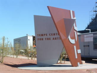 Tempe Center for the Arts construction photograph-Sign
