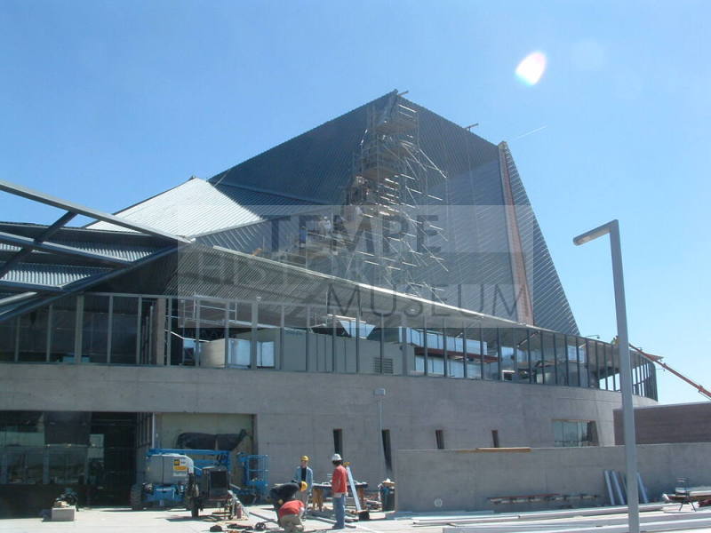 Tempe Center for the Arts construction photograph-Scaffolding on Roof