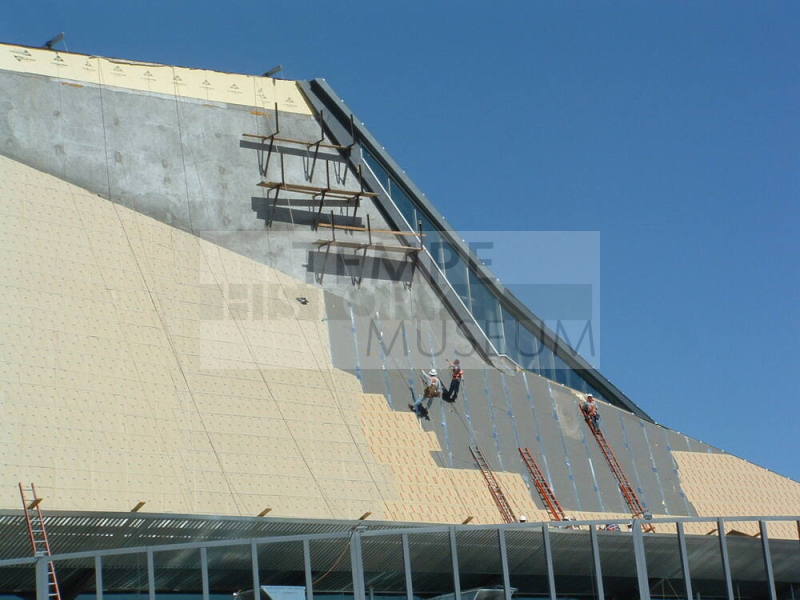 Tempe Center for the Arts construction photograph-Installation of Roof