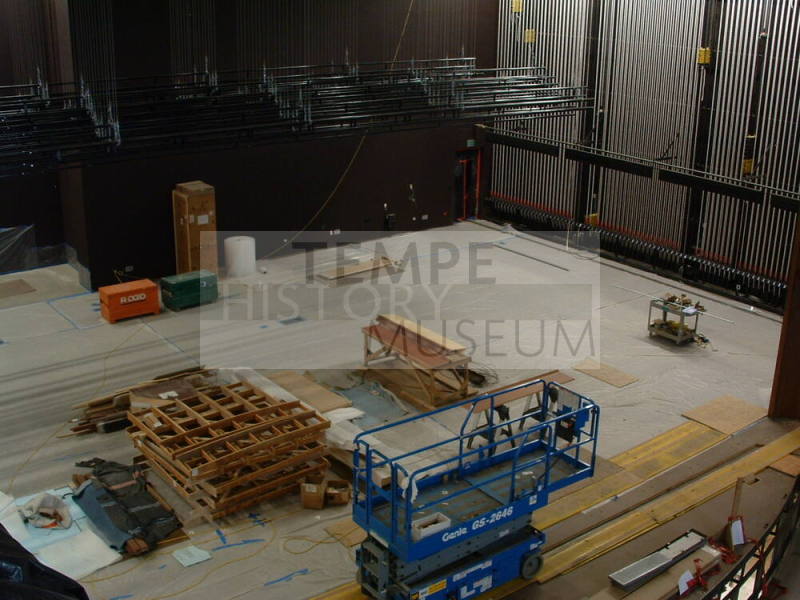 Tempe Center for the Arts construction photograph-Theater Stage