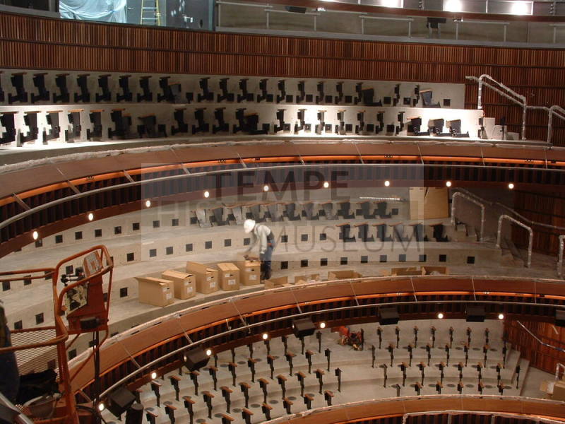 Tempe Center for the Arts construction photograph-Constructing Theater Chairs