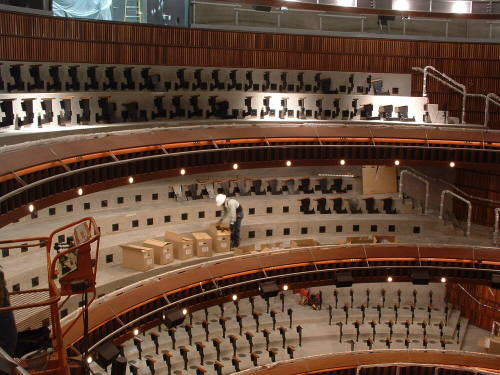 Tempe Center for the Arts construction photograph-Constructing Theater Chairs