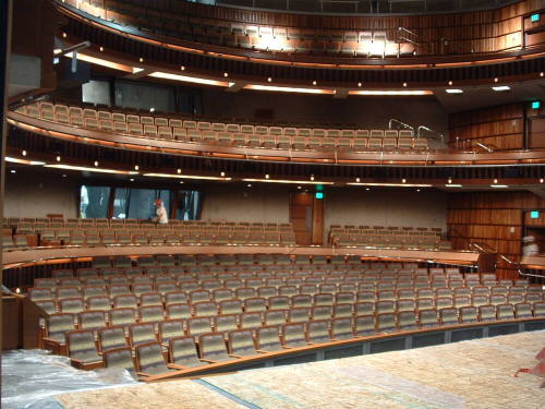 Tempe Center for the Arts construction photograph- Nearly Completed Theater Seats