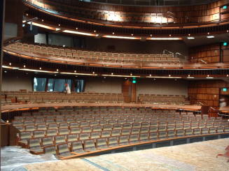 Tempe Center for the Arts construction photograph- Nearly Completed Theater Seats
