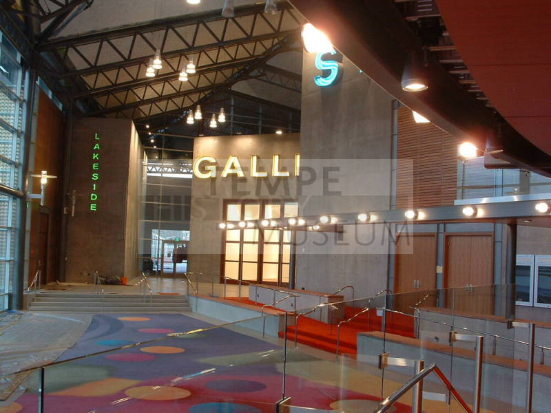 Tempe Center for the Arts construction photograph- Completed Lobby