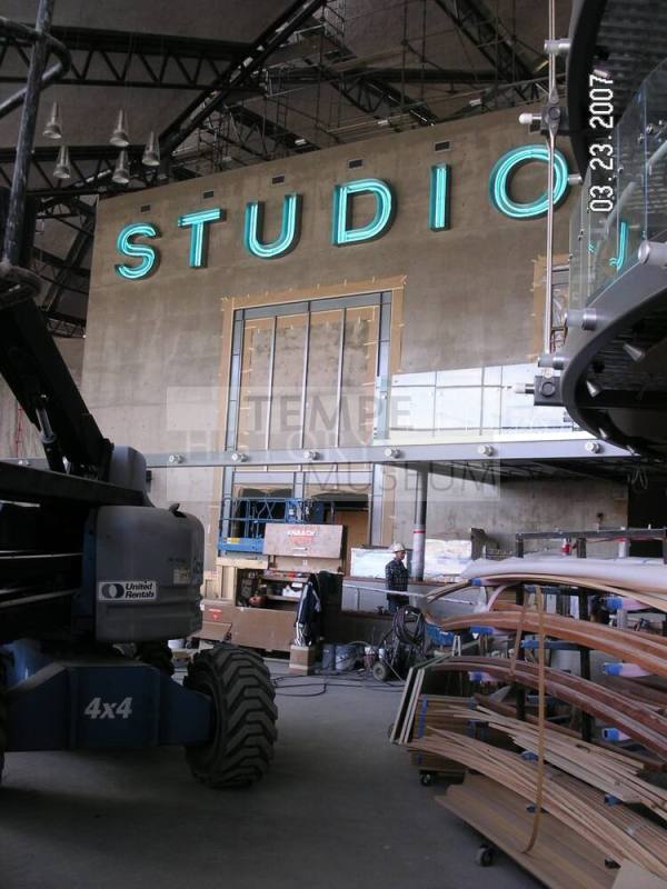 Tempe Center for the Arts construction photograph- Studio