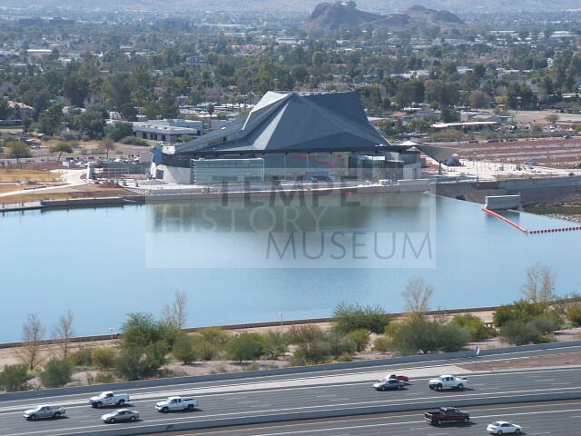 Tempe Center for the Arts construction photograph- Aerial View of TCA