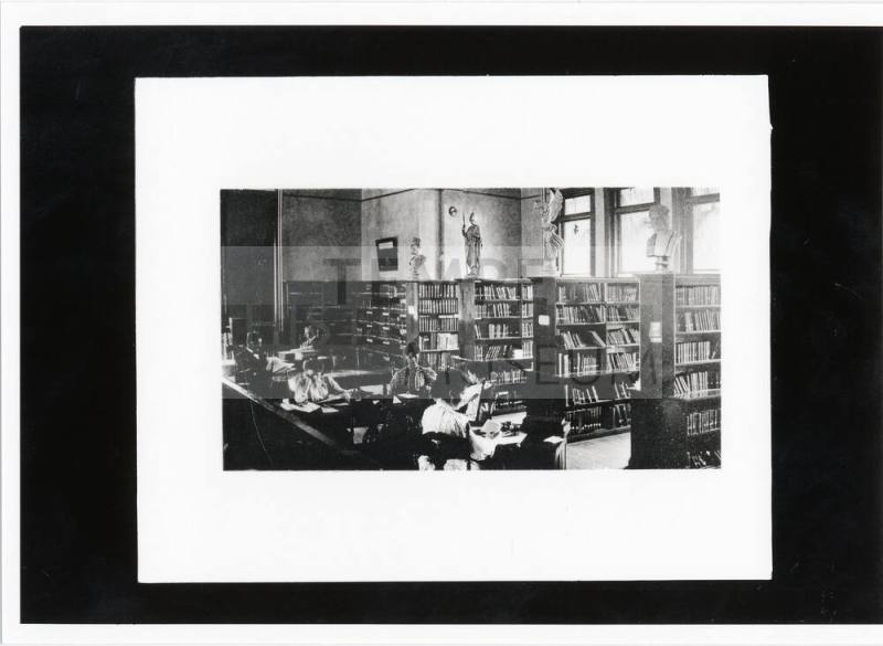 Students Working in Library