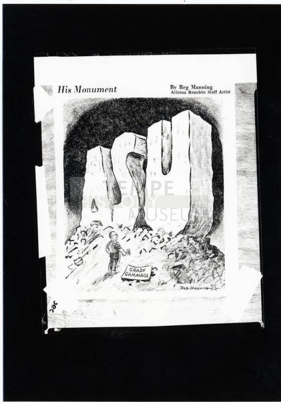 Grady Gammage ASU Monument Cartoon
