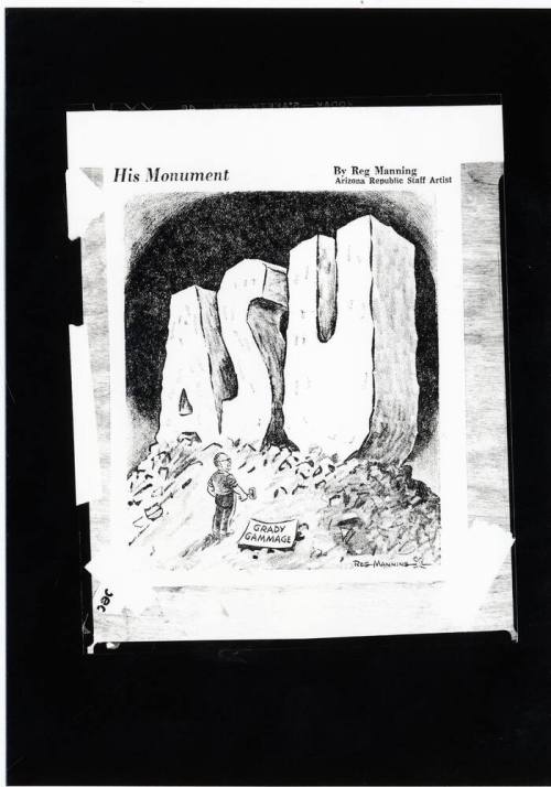 Grady Gammage ASU Monument Cartoon
