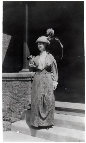 Woman on Steps