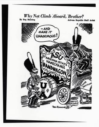 Reg Manning Cartoon "Why Not Climb Aboard, Brother?"