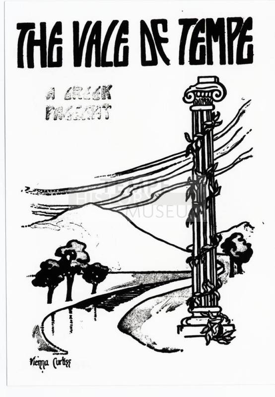 "The Vale of Tempe" pageant notice