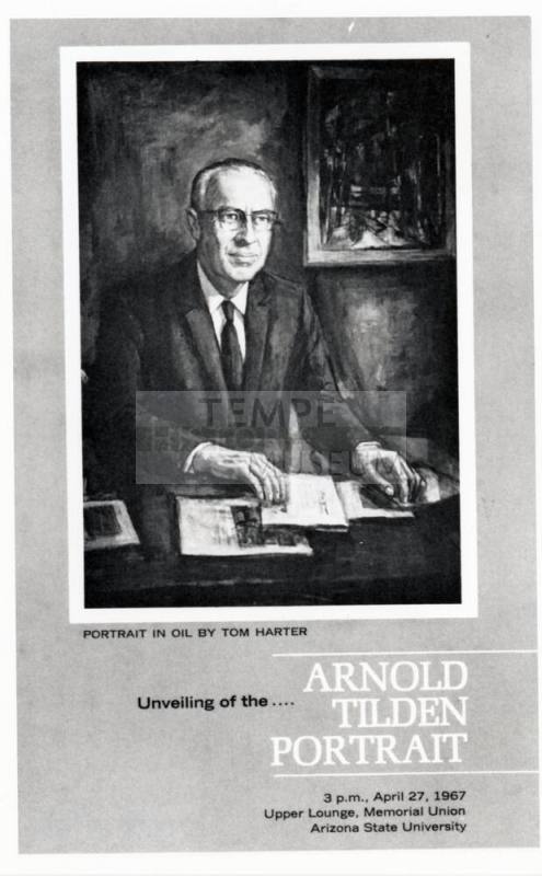 Announcement of unveiling of Tilden portrait