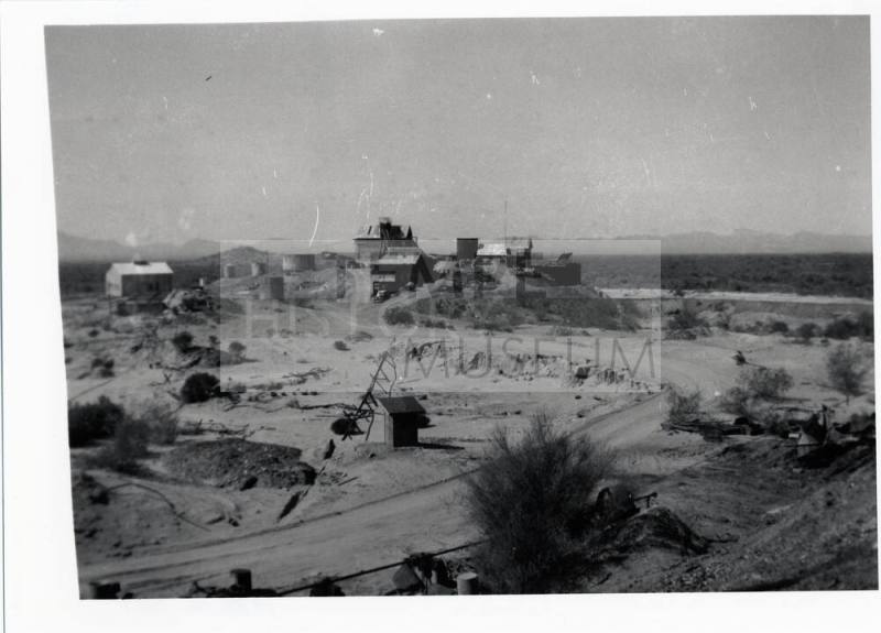 Quarry or mine site in desert