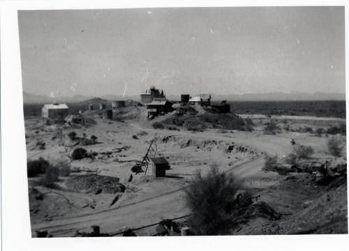 Quarry or mine site in desert