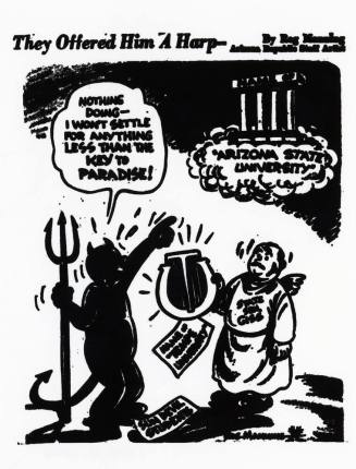 Reg Manning cartoon "They Offered Him A Harp--"