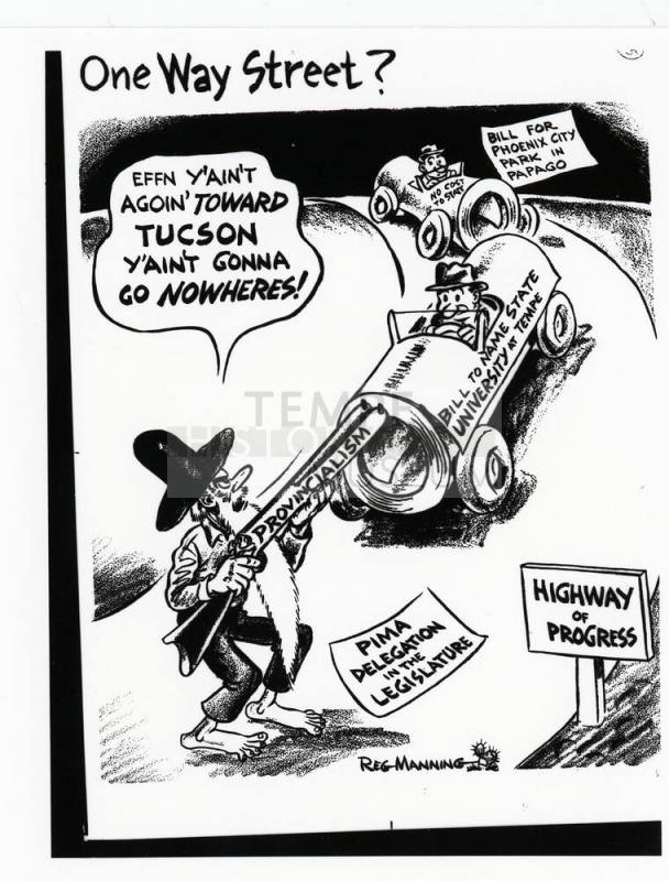 Reg Manning Cartoon "One Way Street"
