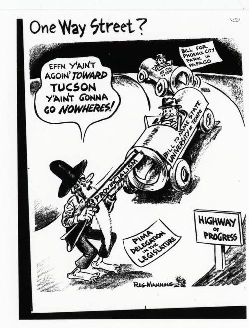 Reg Manning Cartoon "One Way Street"