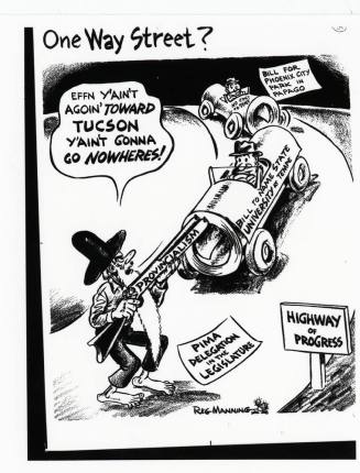 Reg Manning Cartoon "One Way Street"
