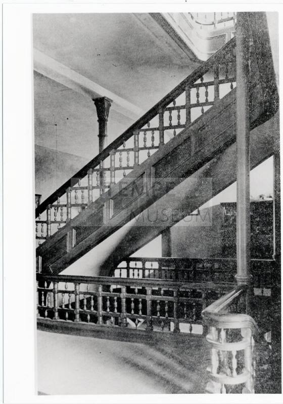 Staircase inside campus building