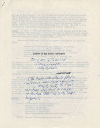 History of the Border Conference