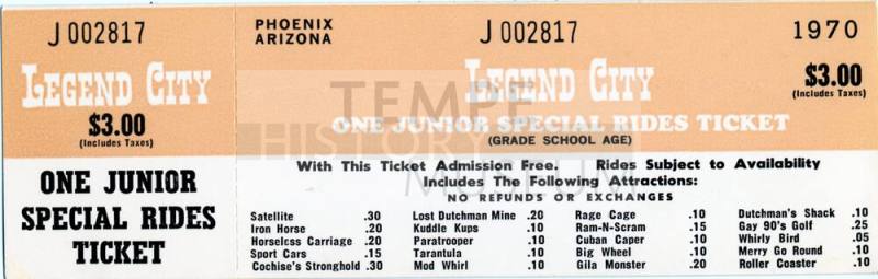 Tickets for Legend City - Junior Special Rides Ticket