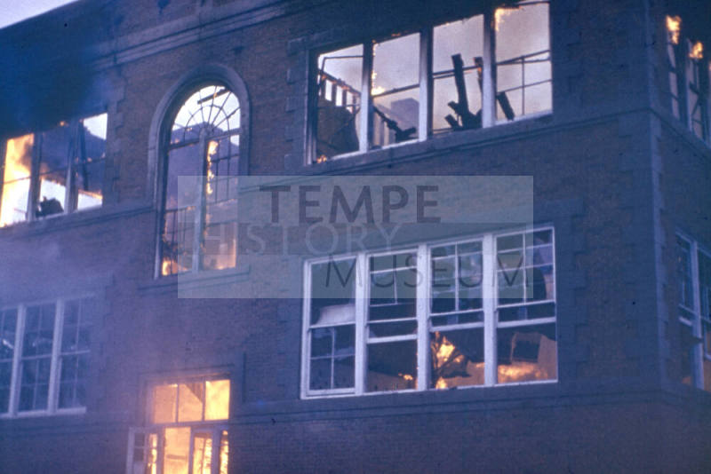 Slide of Tempe High School Fire 1955.