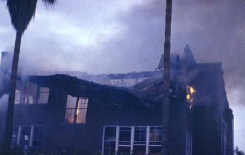 Slide of Tempe High School Fire 1955.
