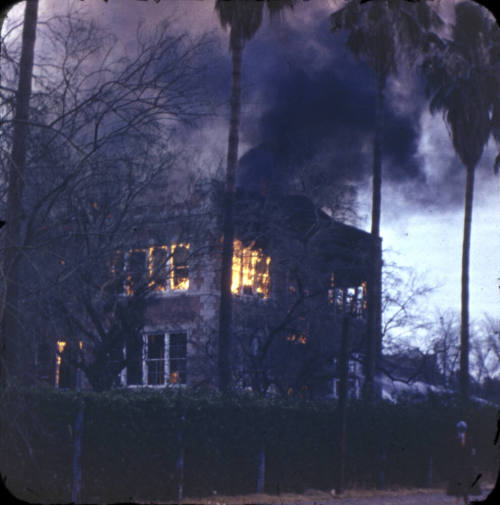 Slide of Tempe High School Fire 1955.