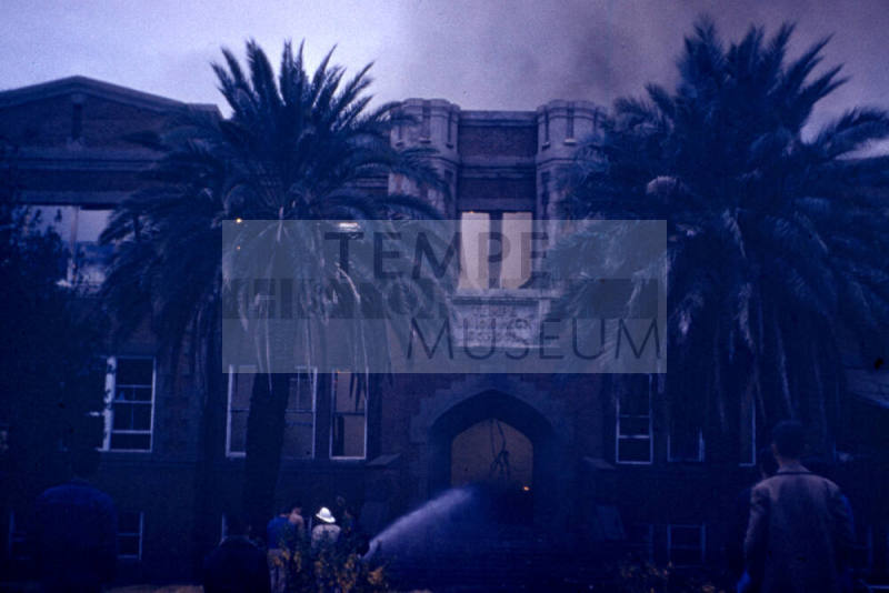 Slide of Tempe High School Fire 1955.