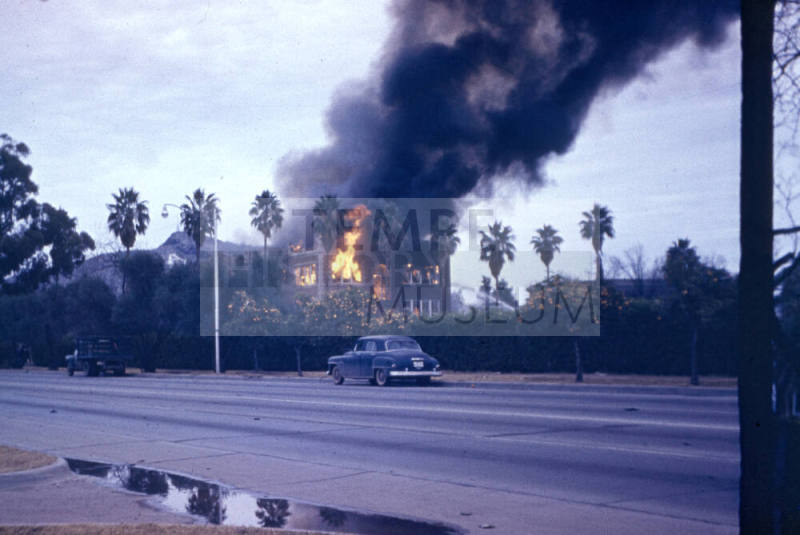 Slide of Tempe High School Fire 1955.