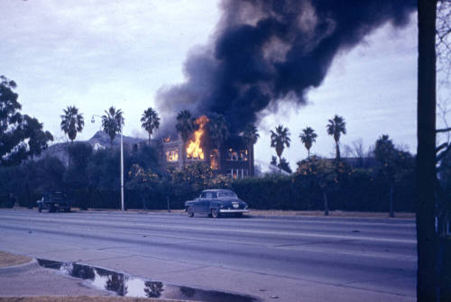 Slide of Tempe High School Fire 1955.