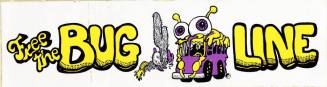 "Free the Bug Line" bus service bumper sticker
