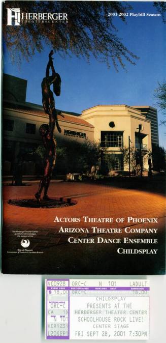 2001-2002 Playbill, Herberger Theater.  With inserts, ticket stub