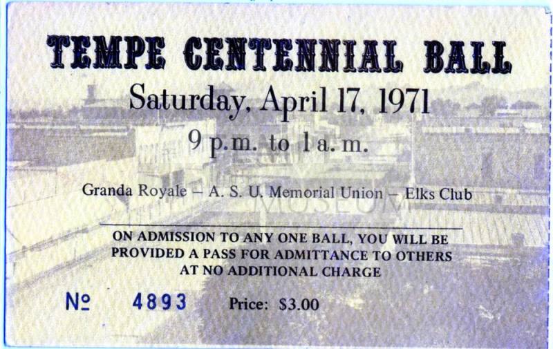 Admission Ticket to Tempe Centennial Ball
