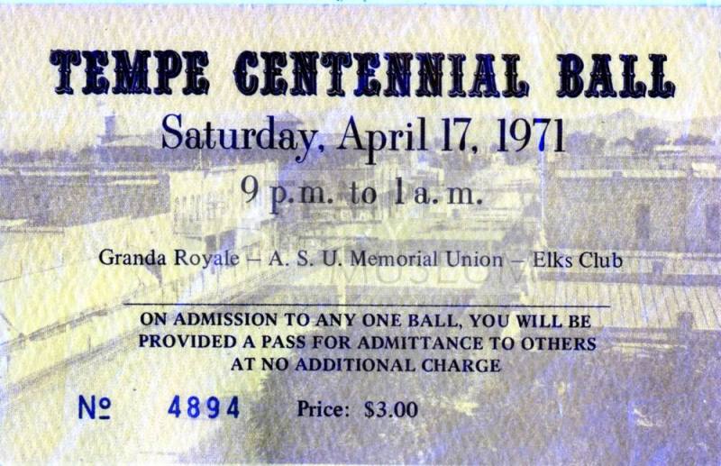 Admission Ticket to Tempe Centennial Ball