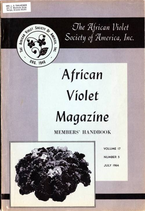 African Violet Magazine, Members' Handbook